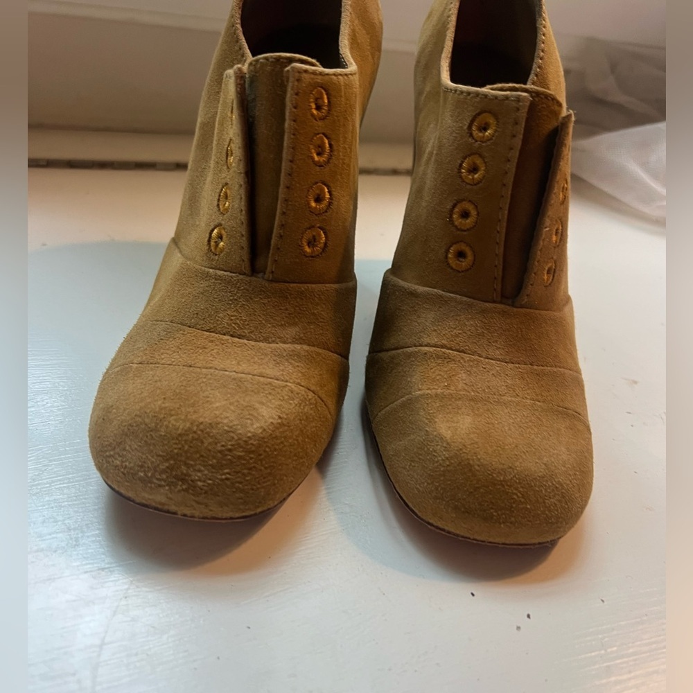 Tory Burch Suede Leather Ankle Boots 7 - Picture 6 of 11